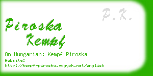 piroska kempf business card